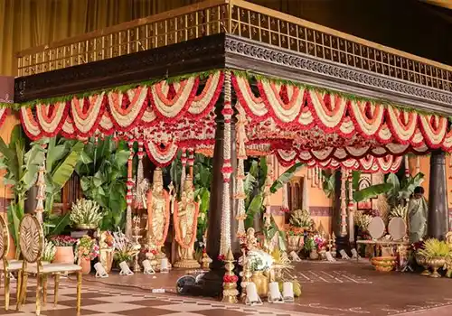 Luxury floral wedding planner with stunning garden theme décor and premium floral installation