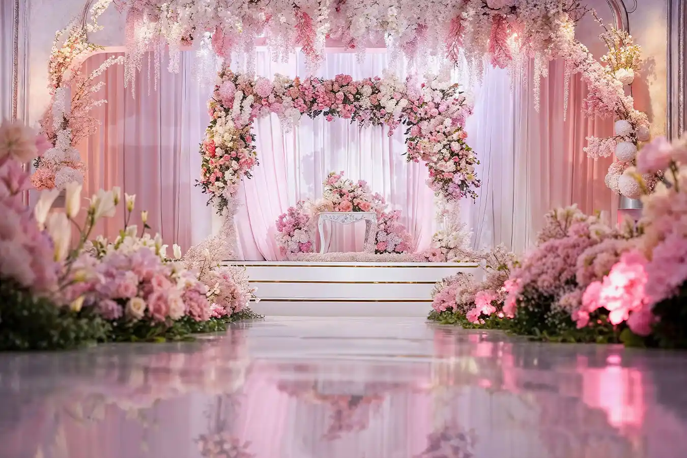 Reception lighting LED wall